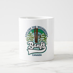 Caneca De Café Grande logotipo banff canada para esquiar