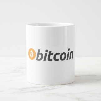 Caneca De Café Grande Logotipo Bitcurrency grande com símbolo laranja de