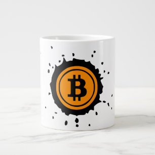 Caneca De Café Grande Logotipo Bitmoney Crypto Currency