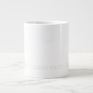Caneca De Café Grande Logotipo Branco Clássico