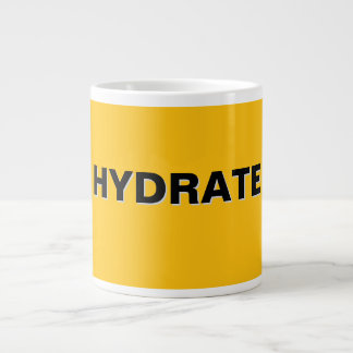Caneca De Café Grande Logotipo da HYDRATE Amarelo