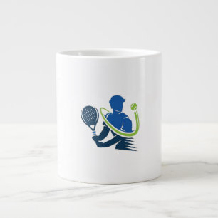Caneca De Café Grande Logotipo de clube de tênis - Ação dinâmica, estilo