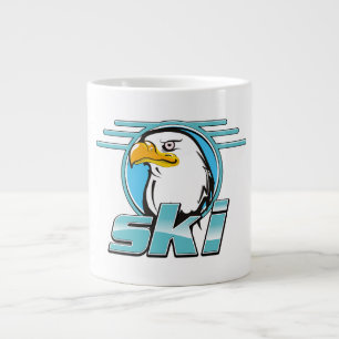 Caneca De Café Grande Logotipo de Esquema da Águia do Ouro Retroativo