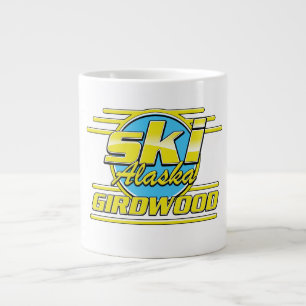 Caneca De Café Grande Logotipo de esqui dos anos 80 de Girdwood Alaska