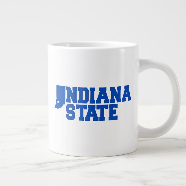 Caneca De Café Grande Logotipo do Estado de Indiana (Direita)