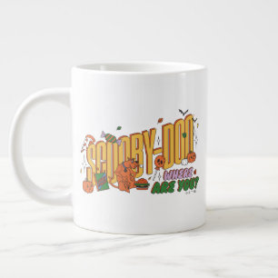 Caneca De Café Grande Logotipo do Lanche de Halloween do Scooby-Doo