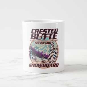 Caneca De Café Grande Logotipo do Snowboard do Colorado Butte