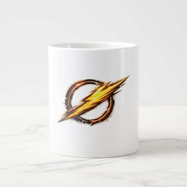 Caneca De Café Grande Logotipo inspirado no Flash (Frente)