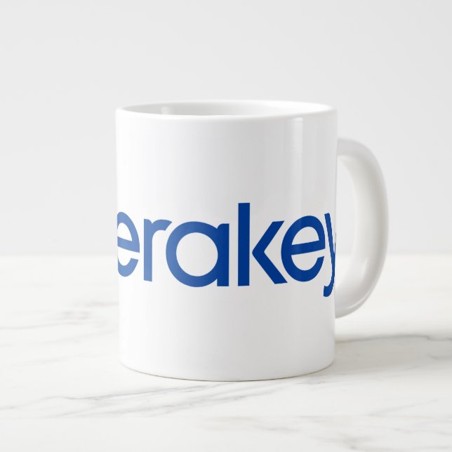 Caneca De Café Grande Logotipo Jumbo Mug Merakey (Frente Esquerda)