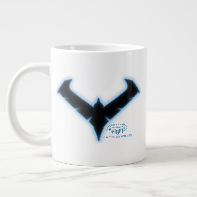 Caneca De Café Grande Logotipo Noturno Gotham Knights (Esquerda)