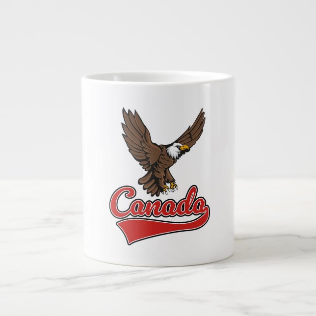 Caneca De Café Grande logotipo Viagem Canadá (Frente)