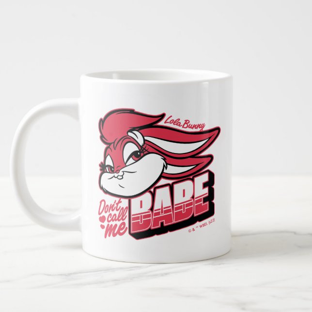 Caneca De Café Grande Lola Bunny Não me chame de Babe (Esquerda)