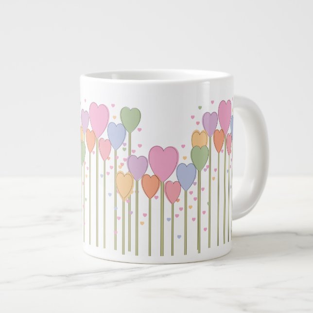 Caneca De Café Grande Lolipps Whimsical Heart (Frente Esquerda)