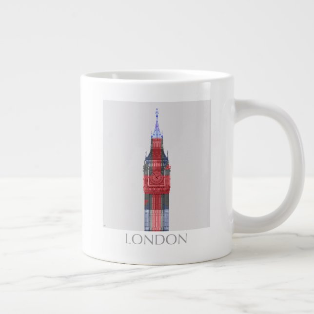Caneca De Café Grande London Big Ben Union Jack (Direita)
