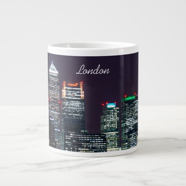 Caneca De Café Grande London City Skyline UK Viagem (Frente)