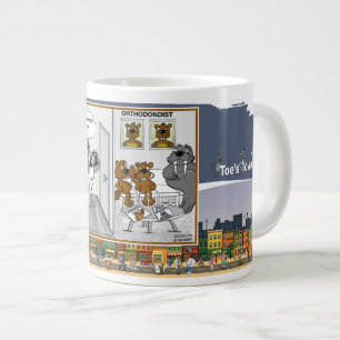 Caneca De Café Grande Longo na Dente Aniversário