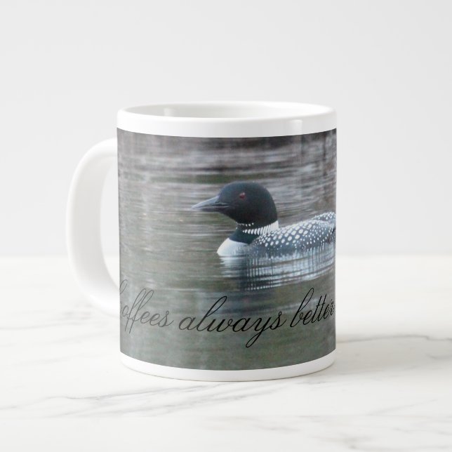 Caneca De Café Grande Loon Cottage inspirado (Frente Esquerda)