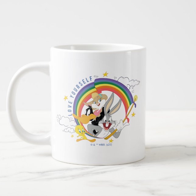 Caneca De Café Grande LOONEY TUNES™ - Ame seu Crachá de Orgulho (Esquerda)