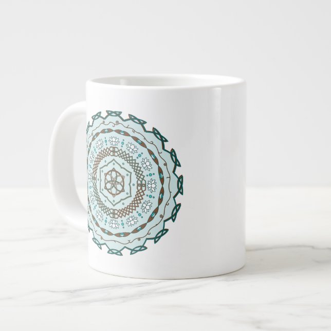 Caneca De Café Grande Lotus Weave Specialty Mug (Frente Esquerda)