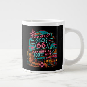 Caneca De Café Grande Louça da Neon Diner da Estrada Mãe