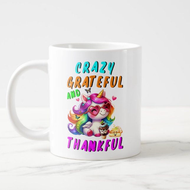 Caneca De Café Grande Louco Grata E Agradável (Esquerda)