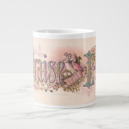 Caneca De Café Grande "Louvado Seja o Senhor" Pastéis Encantadores
