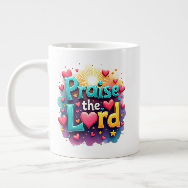 Caneca De Café Grande Louvado Senhor (Esquerda)