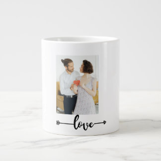 Caneca De Café Grande Love Arrow Couple Mug – Romantic Gift