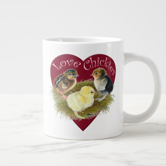Caneca De Café Grande Love Chickies (Direita)