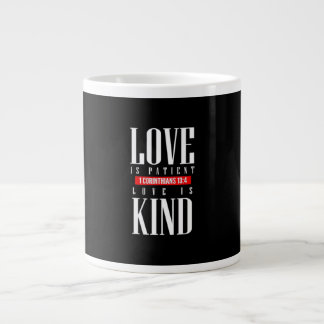Caneca De Café Grande Love Is Patient Timeless Inspirational Style 