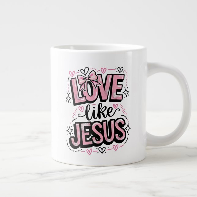 Caneca De Café Grande Love Like Jesus (Direita)