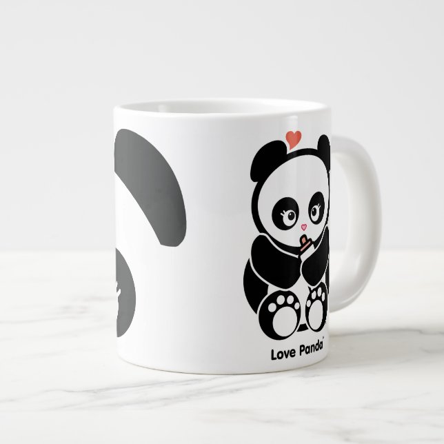 Caneca De Café Grande Love Panda® Jumbo Mug (Frente Esquerda)