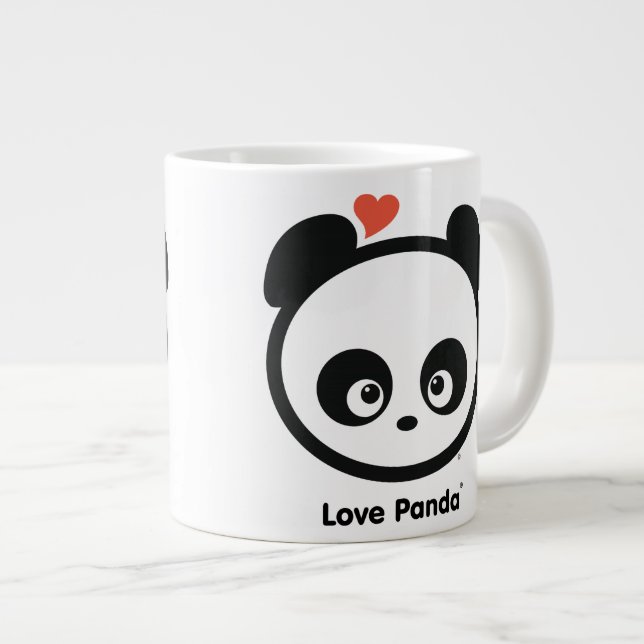 Caneca De Café Grande Love Panda® Jumbo Mug (Frente Esquerda)