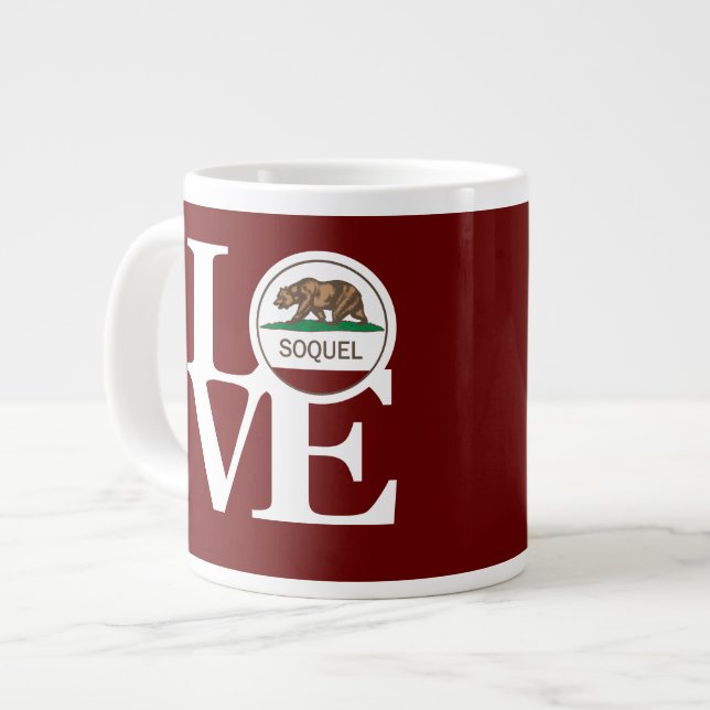 Caneca De Café Grande LOVE Soquel Grande (Frente Esquerda)