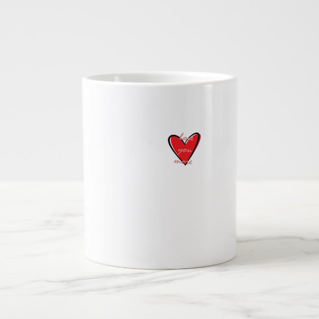 Caneca De Café Grande Love You More Creative Minimal Style  (Frente)