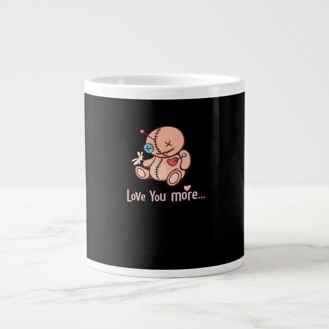 Caneca De Café Grande Love You More Minimal Design  (Frente)