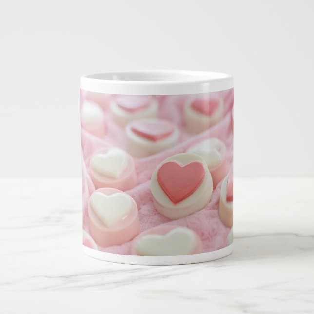 Caneca De Café Grande lovely pink  (Frente)