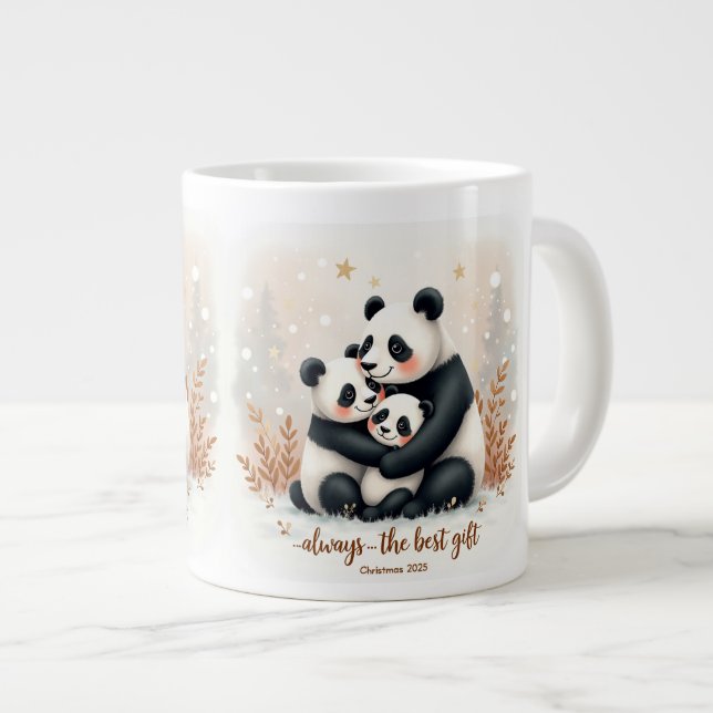 Caneca De Café Grande Loving Christmas Mom Mug (Frente Esquerda)