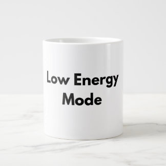 Caneca De Café Grande Low Energy Mode Minimal Typography Mug