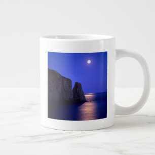 Caneca De Café Grande Lua ao Crepúsculo Rocha Perce Costa Gaspe Quebec