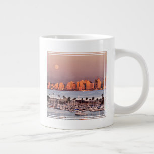 Caneca De Café Grande Lua Cheia sobre San Diego