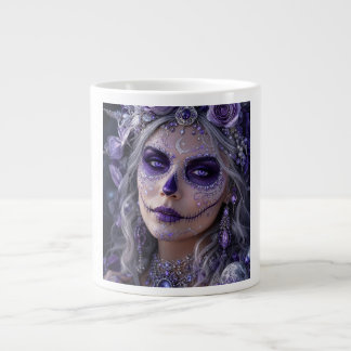 Caneca De Café Grande Lua de Ámista Calavera – Dia de Finados Roxo