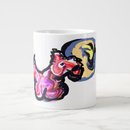 Caneca De Café Grande Lua de luz de lobo