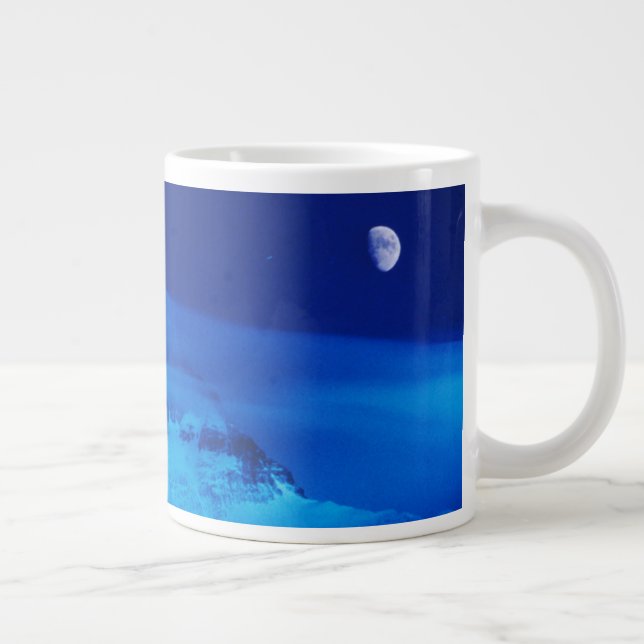 Caneca De Café Grande Lua Sobre o Mt. Everest Tibete, China (Direita)