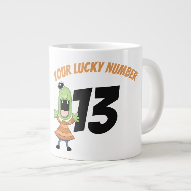 Caneca De Café Grande Lucky Bingo Jumbo Mug (Frente Esquerda)