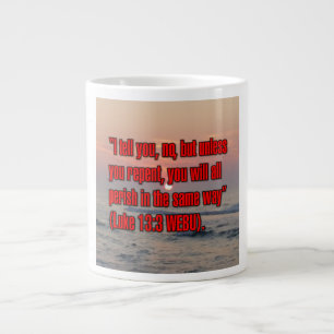 Caneca De Café Grande Luke 13:3 WEBU Mug