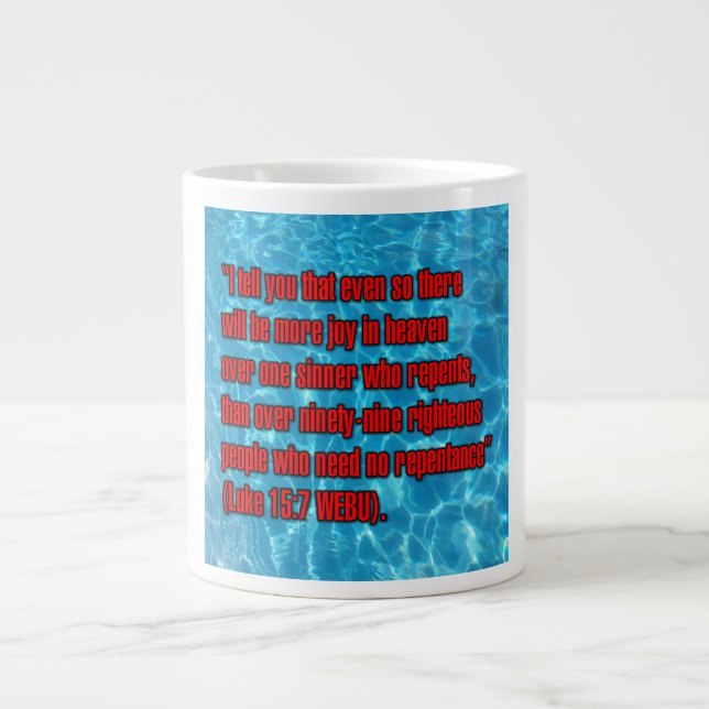 Caneca De Café Grande Luke 15:7 WEBU Mug (Frente)