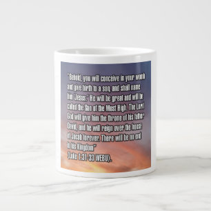 Caneca De Café Grande Luke 1:31-33 WEBU Mug