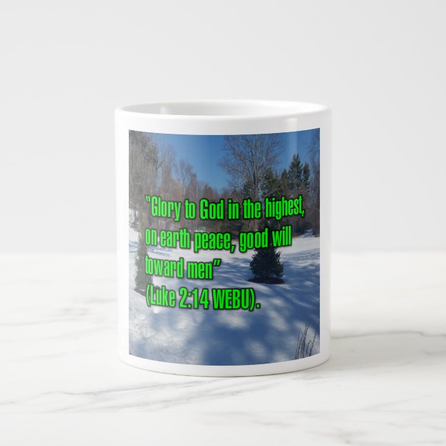 Caneca De Café Grande Luke 2:14 WEBU Mug (Frente)