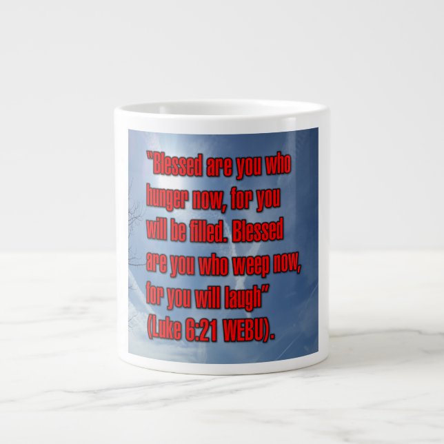 Caneca De Café Grande Luke 6:21 WEBU Mug (Frente)